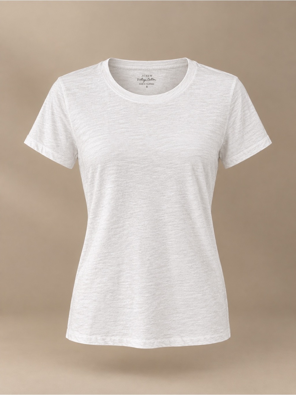 J.Crew | 100% Vintage Cotton Women’s White Slub Tee Shirt Short Sleeve Crewneck